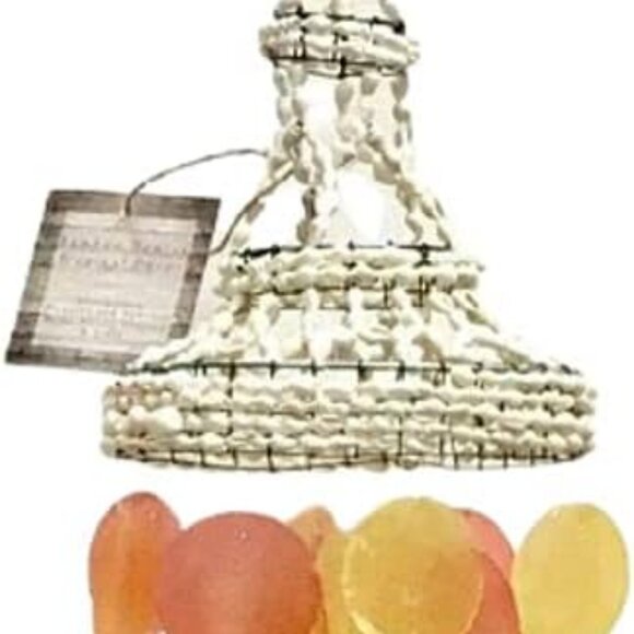 Mirrored Tile Capiz & Seashell Belize Artisan Made Windchimes Bohemian Decor NEW - Picture 5 of 5